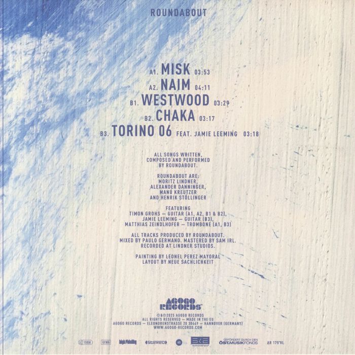 Roundabouts – Sidequest (12", Agogo Records, 2025) Back Cover