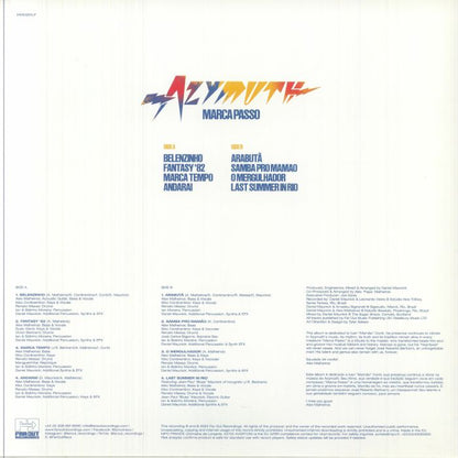 Azymuth – Marca Passo (LP, Blue, Far Out Recordings, 2025) Back Cover