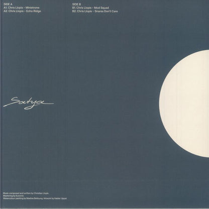 Christ Llopis – Echo Ridge (12", Satya, 2025) Back Cover