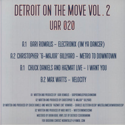 Various - Detroit On The Move Vol. 2 (12")