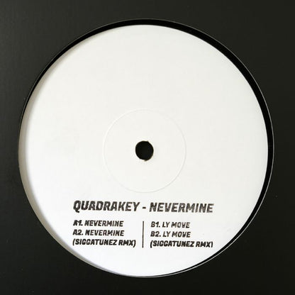 Quadrakey – Nevermine EP (12", Tooman Records, 2025) Back Cover