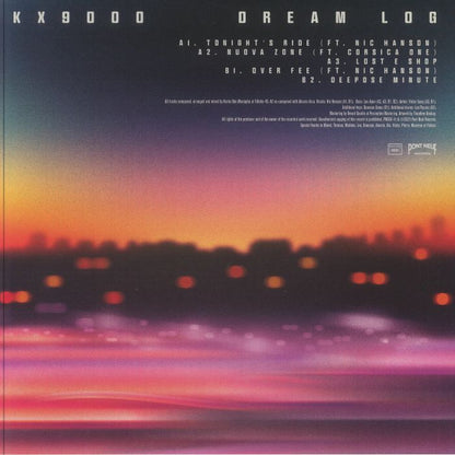 Kx9000 – Dream Log (12", Pont Neuf Records, 2025) Back Cover