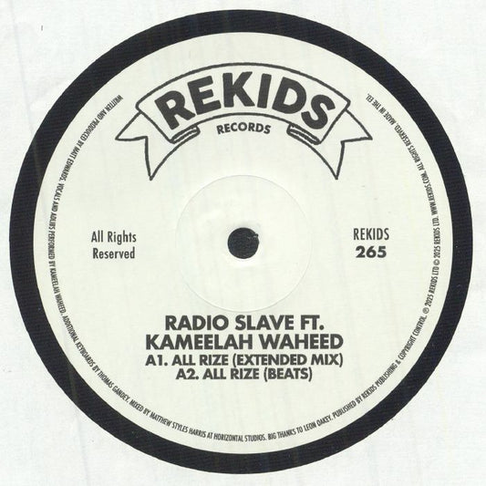 Radio Slave Feat. Kameelah Waheed - All Rize (12")