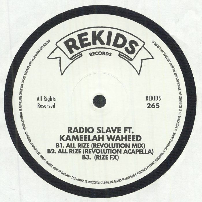 Radio Slave Feat. Kameelah Waheed - All Rize (12")