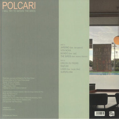 Paolo Polcari – I Will Try To Imitate The Birds (LP, Hell Yeah Recordings, 2025) Back Cover