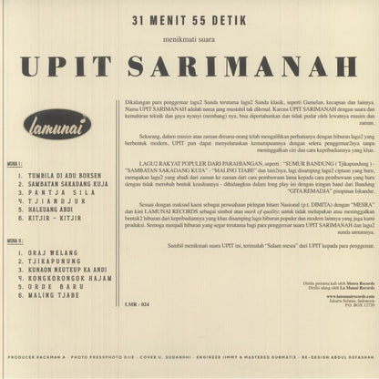 Upit Sarimanah – Upit Sarimanah (LP, La Munai Records, 2025) Back Cover