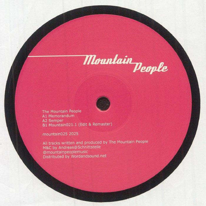 The Mountain People – Memorandum (12", Mountain People, 2025) Back Cover
