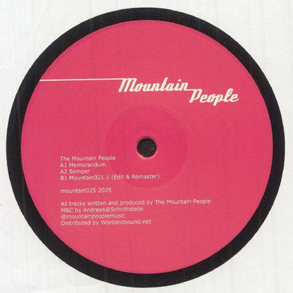 The Mountain People – Memorandum (12", Mountain People, 2025) Back Cover