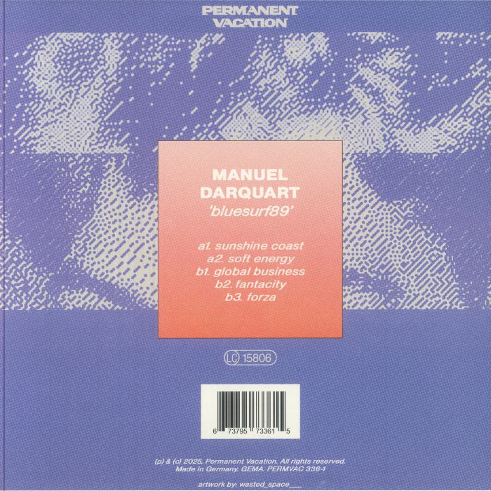 Manuel Darquart – Bluesurf89 (12", Permanent Vacation, 2025) Back Cover