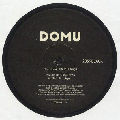 Domu – Them Things (12", 2000 Black, 2025) Back Cover
