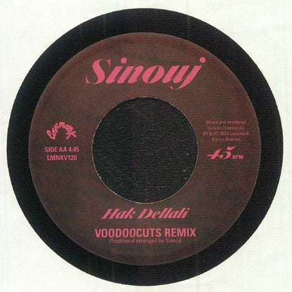 Sinouj – Hak Dellali (7", Lovemonk, 2025) Back Cover