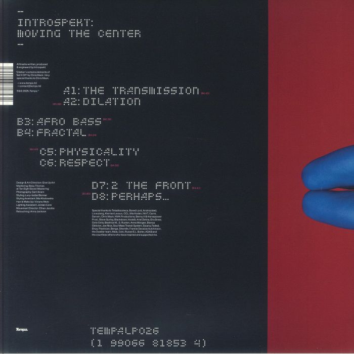 Introspekt – Moving The Center (2xLP, Tempa, 2025) Back Cover