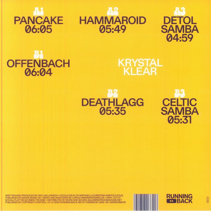 Krystal Klear – Pancake (12", Running Back, 2025) Back Cover