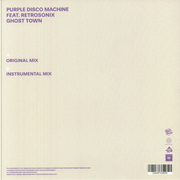 Purple Disco Machine feat. Retrosonix - Ghost Town (12")