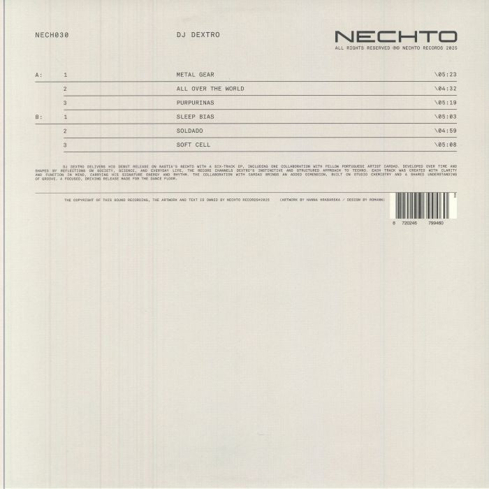 DJ Dextro – NECH030 (12", NECHTO, 2025) Back Cover