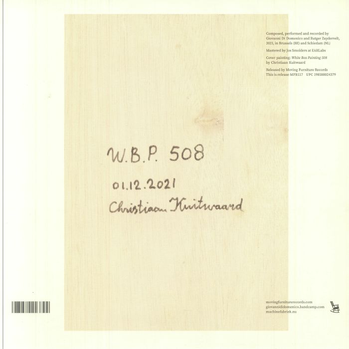 Giovanni Di Domenico Rutger Zuydervelt – Painting A Picture / Picture A Painting (LP, Moving Furniture Records, 2025) Back Cover