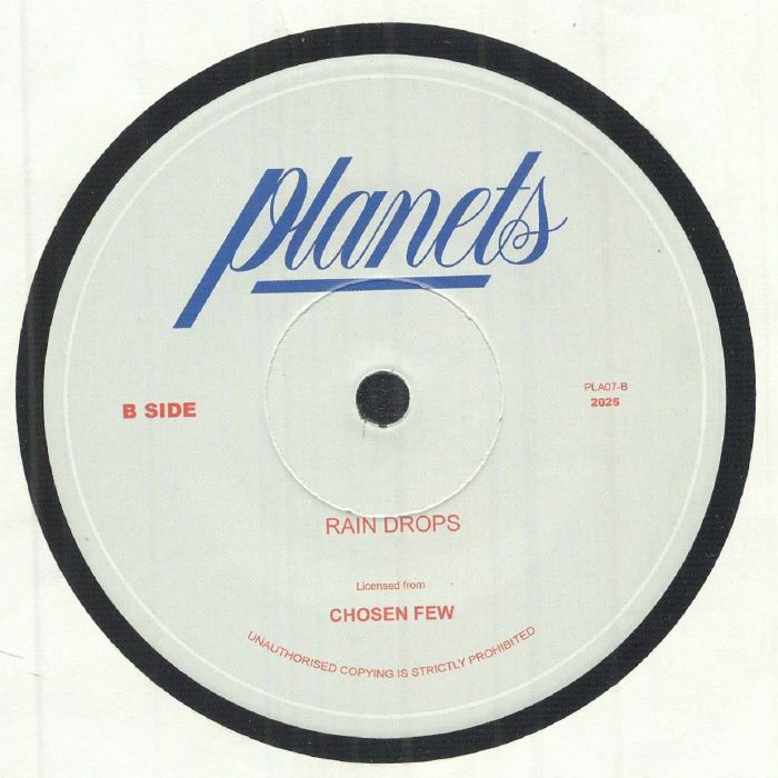 The Chosen Few – In The Rain / Rain Drops (7", Planets, 2025) Back Cover