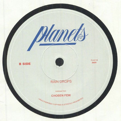 The Chosen Few – In The Rain / Rain Drops (7", Planets, 2025) Back Cover