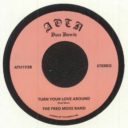 The Fred Moss Band – Stay Away (7", Athens Of The North, 2025) Back Cover