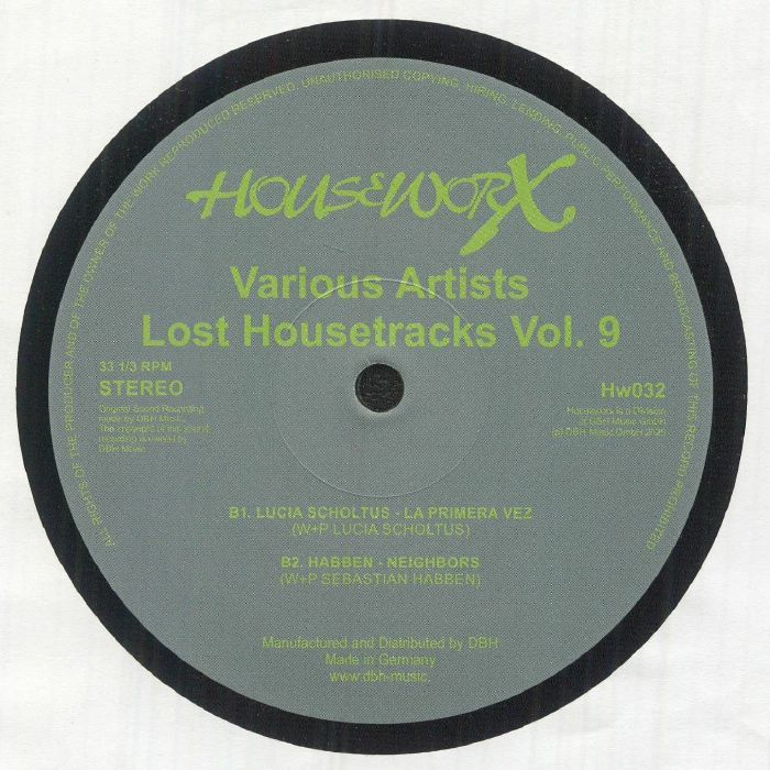 Various – Lost Housetracks Vol. 9 (12", Houseworx, 2025) Back Cover