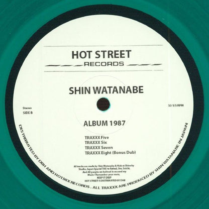 Shin Watanabe – Album 1987 (LP, Green Transparent, Hot Street Records, 2026) Back Cover