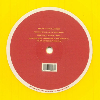 M.A.N.D.Y. Vs Booka Shade Laurie Anderson – O Superman (12", Yellow, Get Physical Music, 2026) Back Cover