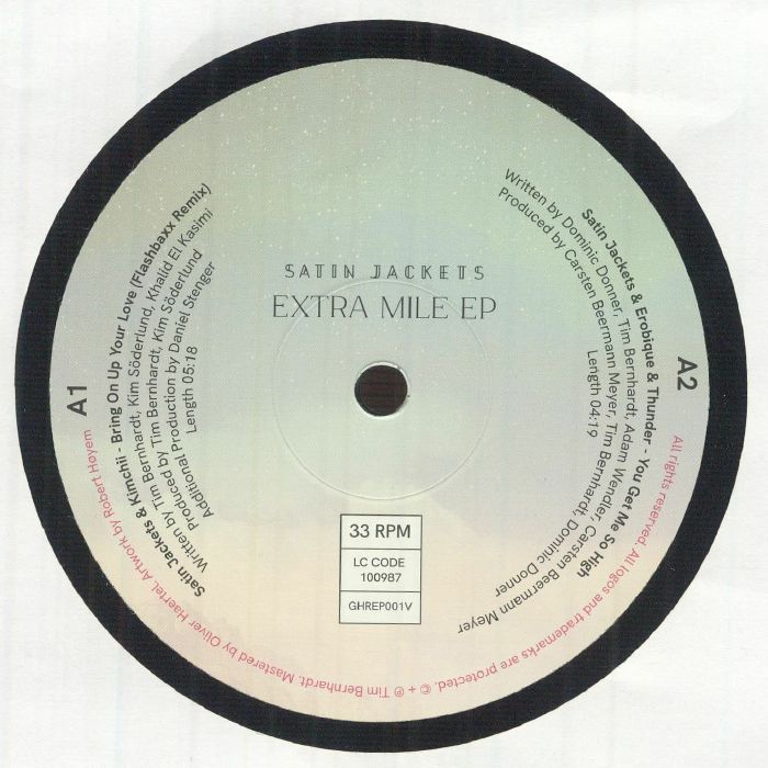 Satin Jackets – Extra Mile EP (12", Golden Hour Recordings, 2026) Front Cover