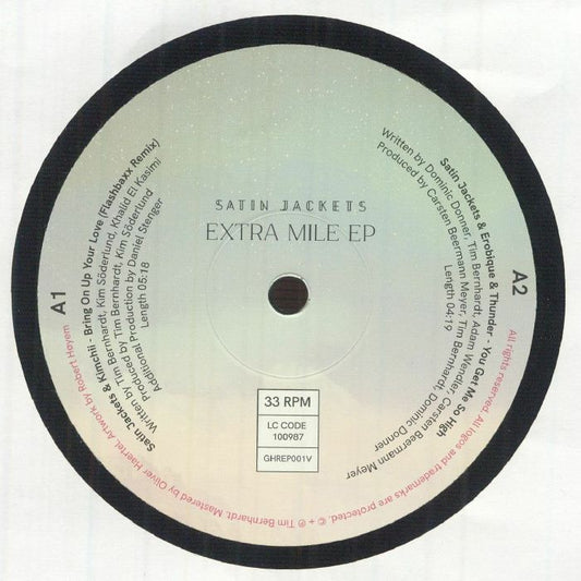 Satin Jackets – Extra Mile EP (12", Golden Hour Recordings, 2026) Front Cover