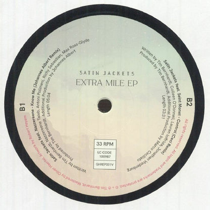 Satin Jackets – Extra Mile EP (12", Golden Hour Recordings, 2026) Back Cover