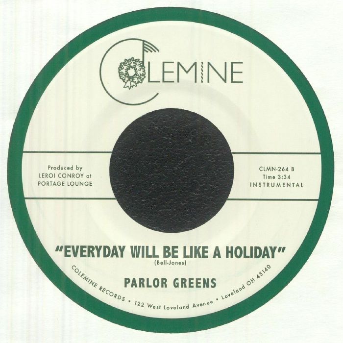 Parlor Greens – Auld Lang Syne (7", Parlor Green, Colemine Records, 2025) Back Cover
