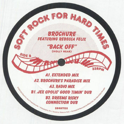 Brochure – Back Off (12", Soft Rock For Hard Times, 2026) Back Cover