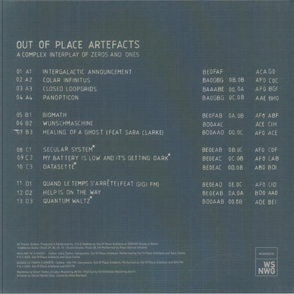 Out Of Place Artefacts – A Complex Interplay Of Zeros And Ones (2xLP, WSNWG, 2026) Back Cover