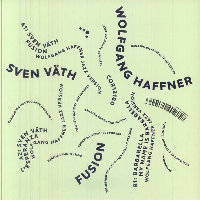 Sven Väth Wolfgang Haffner – Fusion (12", Cocoon Recordings, 2026) Back Cover