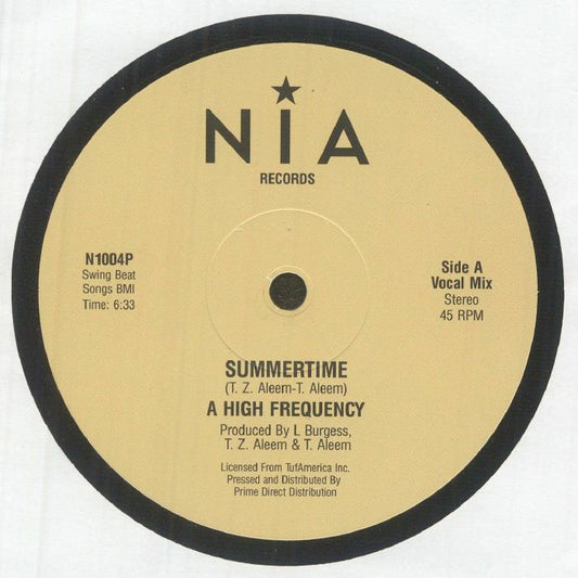 A  High Frequency – Summertime (12", NIA Records, 2026) Front Cover