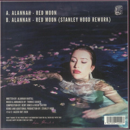 Alannah – Red Moon (7", Violet (Purple), Defected, 2026) Back Cover