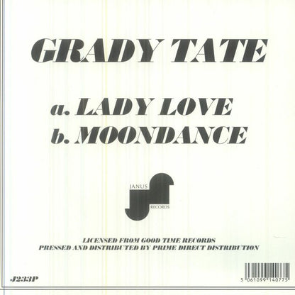 Grady Tate – Lady Love / Moondance (7", Janus Records, 2026) Back Cover