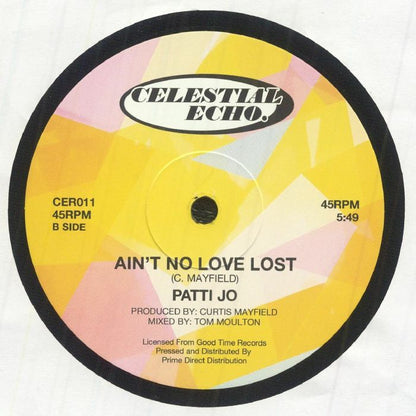 Patti Jo – Make Me Believe In You  / Ain't No Love Lost (12", Celestial Echo, 2026) Back Cover
