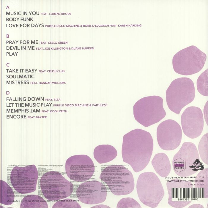 Purple Disco Machine – Soulmatic (2x12", Gold & Purple Splatter, Sweat It Out!, 2026) Back Cover