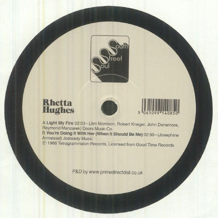 Rhetta Hughes – Light My Fire (7", South Street Soul, 2026) Back Cover
