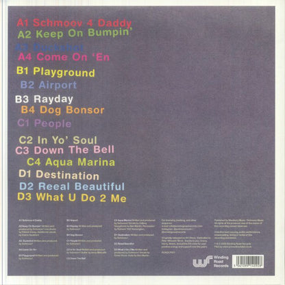 Schmoov! – While You Wait (2xLP, Purple, Winding Road Records, 2026) Back Cover