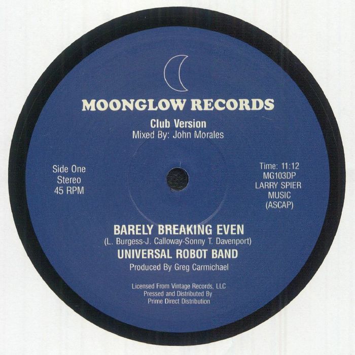Universal Robot Band – Barely Breaking Even (12", Moonglow, 2026) Front Cover