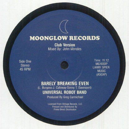 Universal Robot Band – Barely Breaking Even (12", Moonglow, 2026) Front Cover