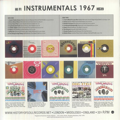 Various – Funk & Soul Instrumentals 1967 (LP, History of Soul, 2026) Back Cover