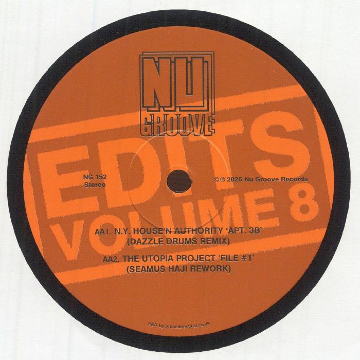 Ny HOUSE'N Authority / The Sound Vandals / The Utopia Project – Nu Groove Edits Vol 8 (12", Nu Groove, 2026) Back Cover