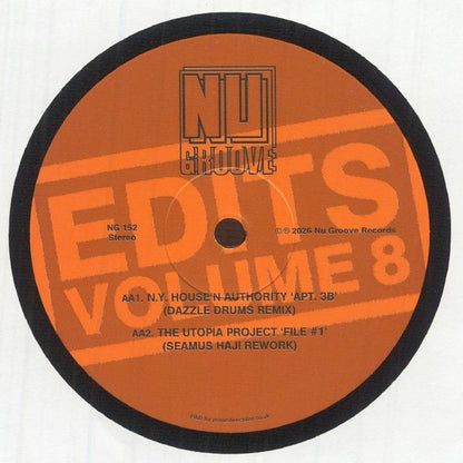 Ny HOUSE'N Authority / The Sound Vandals / The Utopia Project – Nu Groove Edits Vol 8 (12", Nu Groove, 2026) Back Cover