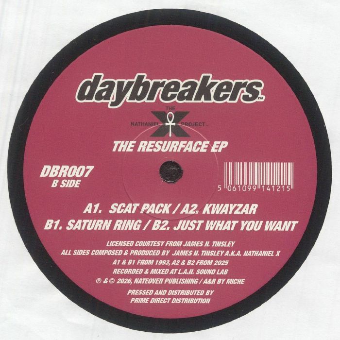 The Nathaniel X Project – The Resurface EP (12", Daybreakers, 2026) Back Cover