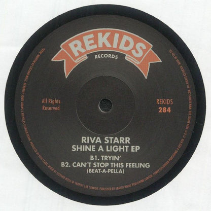 Riva Starr – Shine A Light EP (12", Rekids, 2026) Back Cover