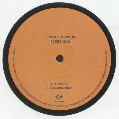 Liva K Oveous – Blessings (12", Crosstown Rebels, 2026) Back Cover