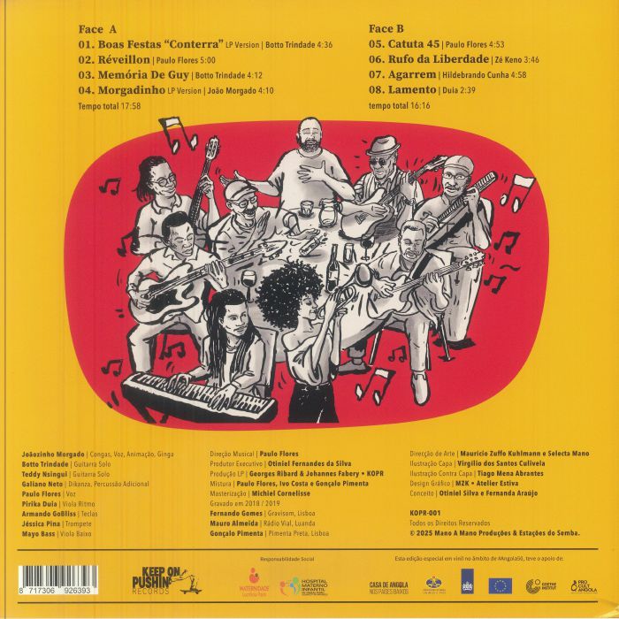 Turma Da Benção – Conjunto Angola 70 E Paullo Flores (LP, Keep On Pushin Records, 2026) Back Cover