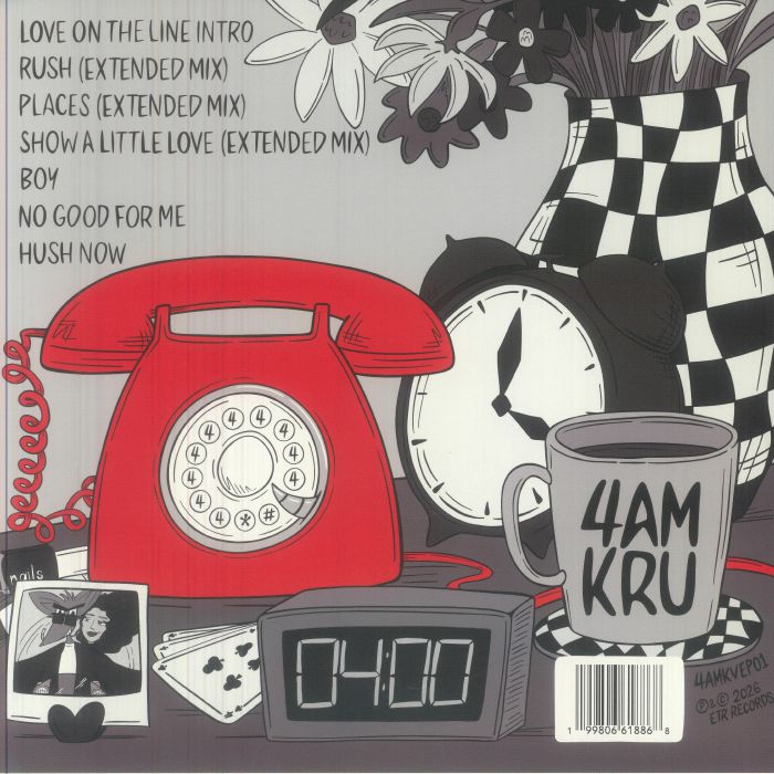 4am Kru Layla Sibelle – Love On The Line E.P. (12", Embrace The Real Records, 2026) Back Cover